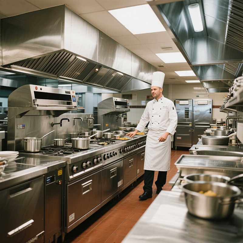 Commercial Kitchen Gas Line - Equipo de comida rápida de acero