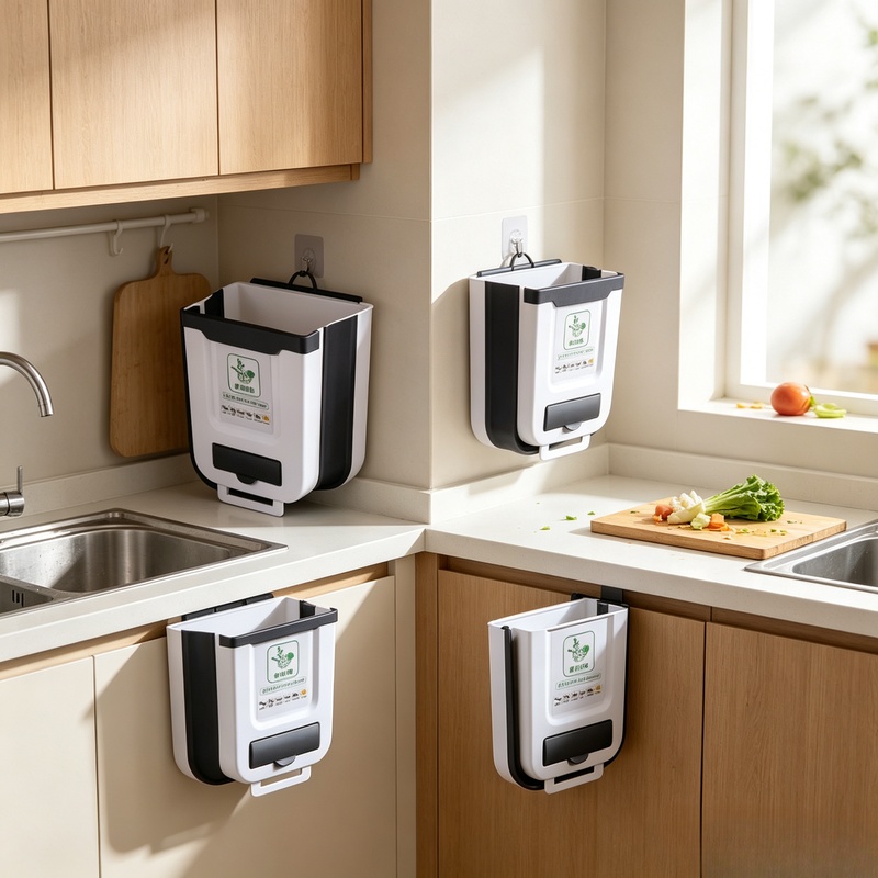 Commercial Kitchen Trash Can - Cubo de basura de plástico plegable