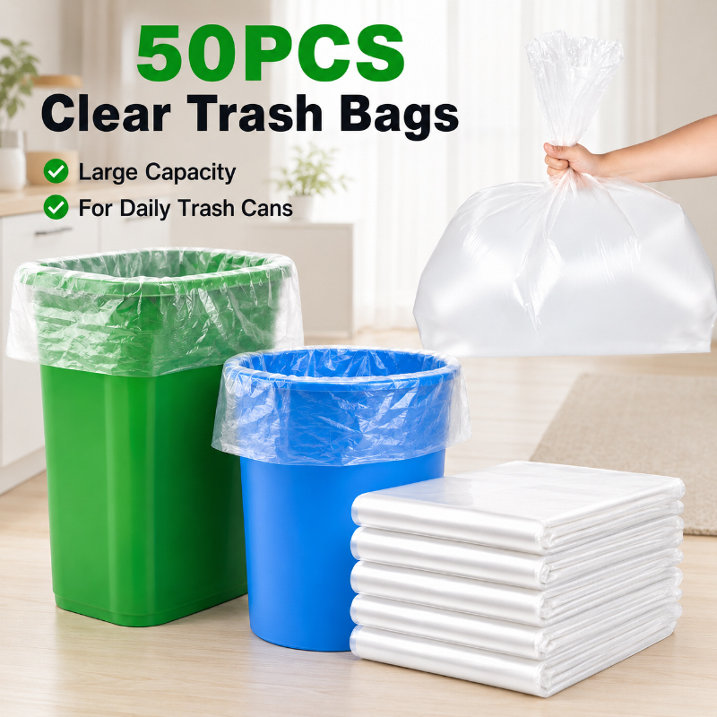 Commercial Kitchen Trash Can - 50 Bolsas de Basura Transparentes de