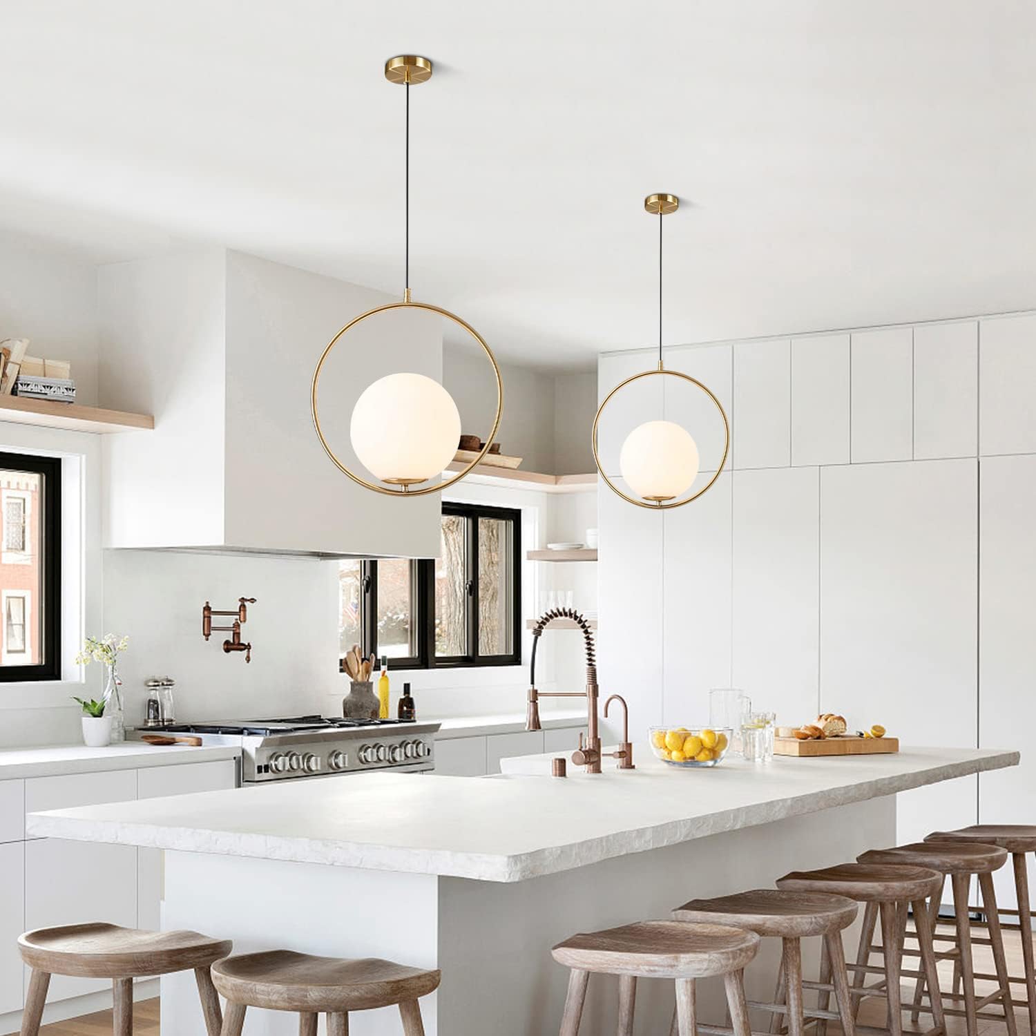 Commercial Kitchen Island - Lámparas Colgantes con Pantalla de PVC