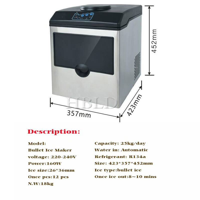 Máquina de Hielo Portátil Rápi - Commercial Kitchen Ice Machine reseña y precio