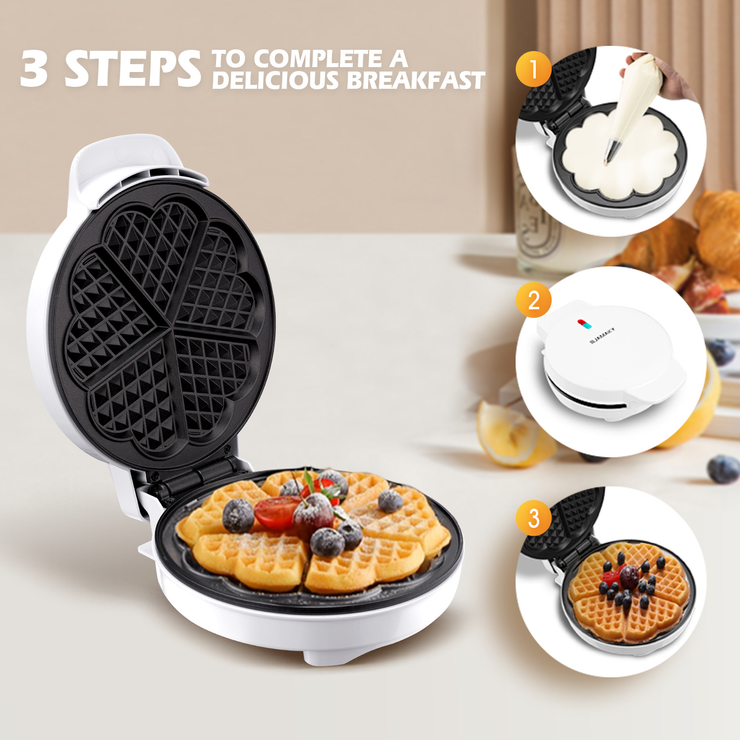 Moldes para gofres para desayu - Donut Making Machine reseña y precio