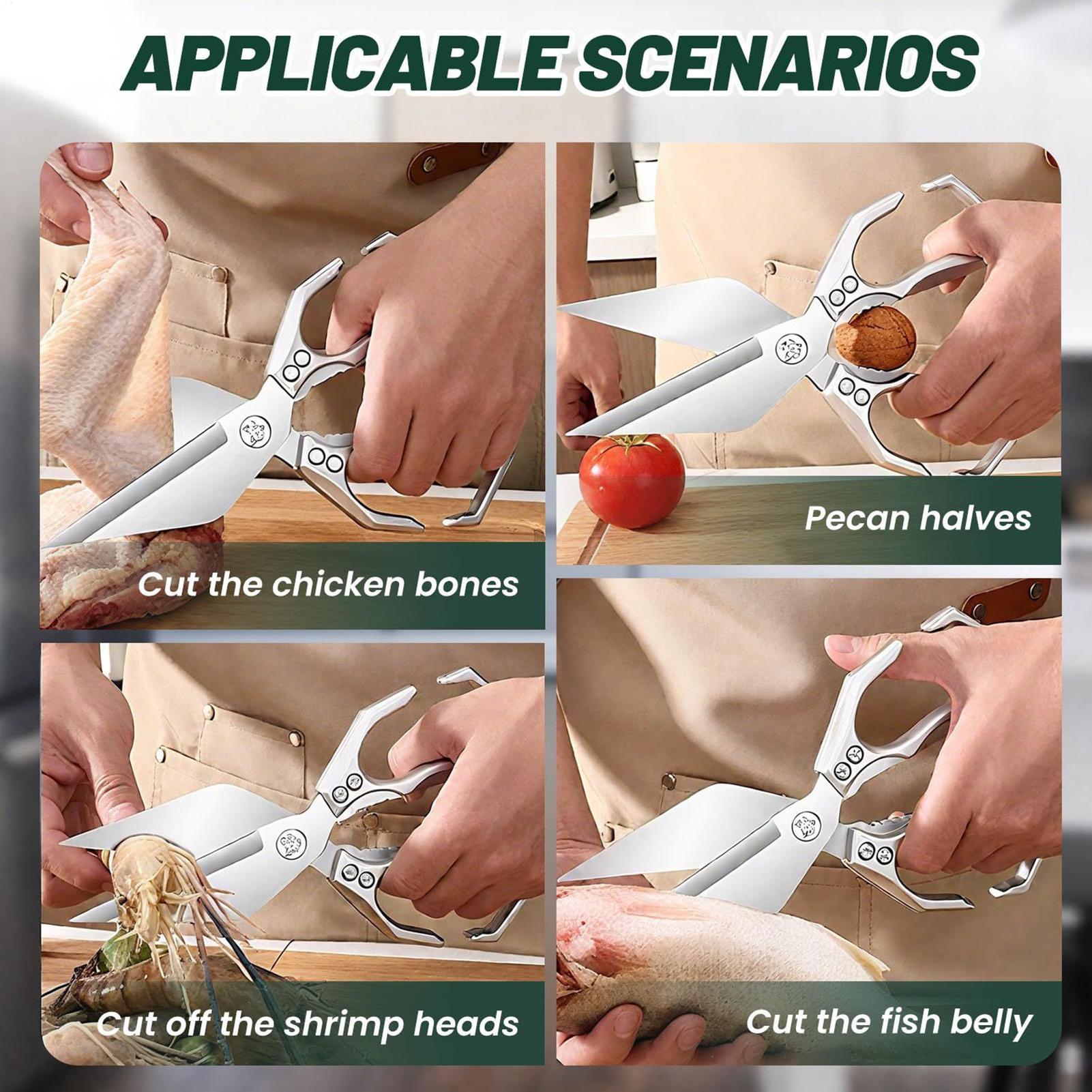 Tijeras de cocina de acero ino - Commercial Kitchen Accessories reseña y precio
