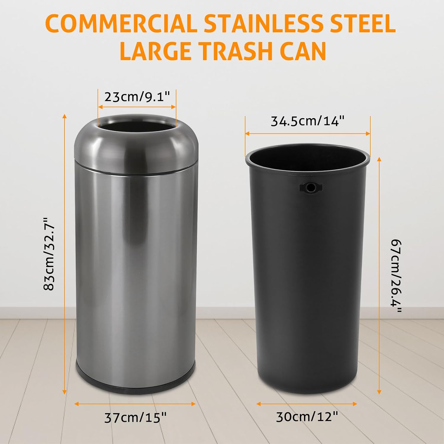 Cubo de basura comercial grand - Commercial Kitchen Trash Can reseña y precio