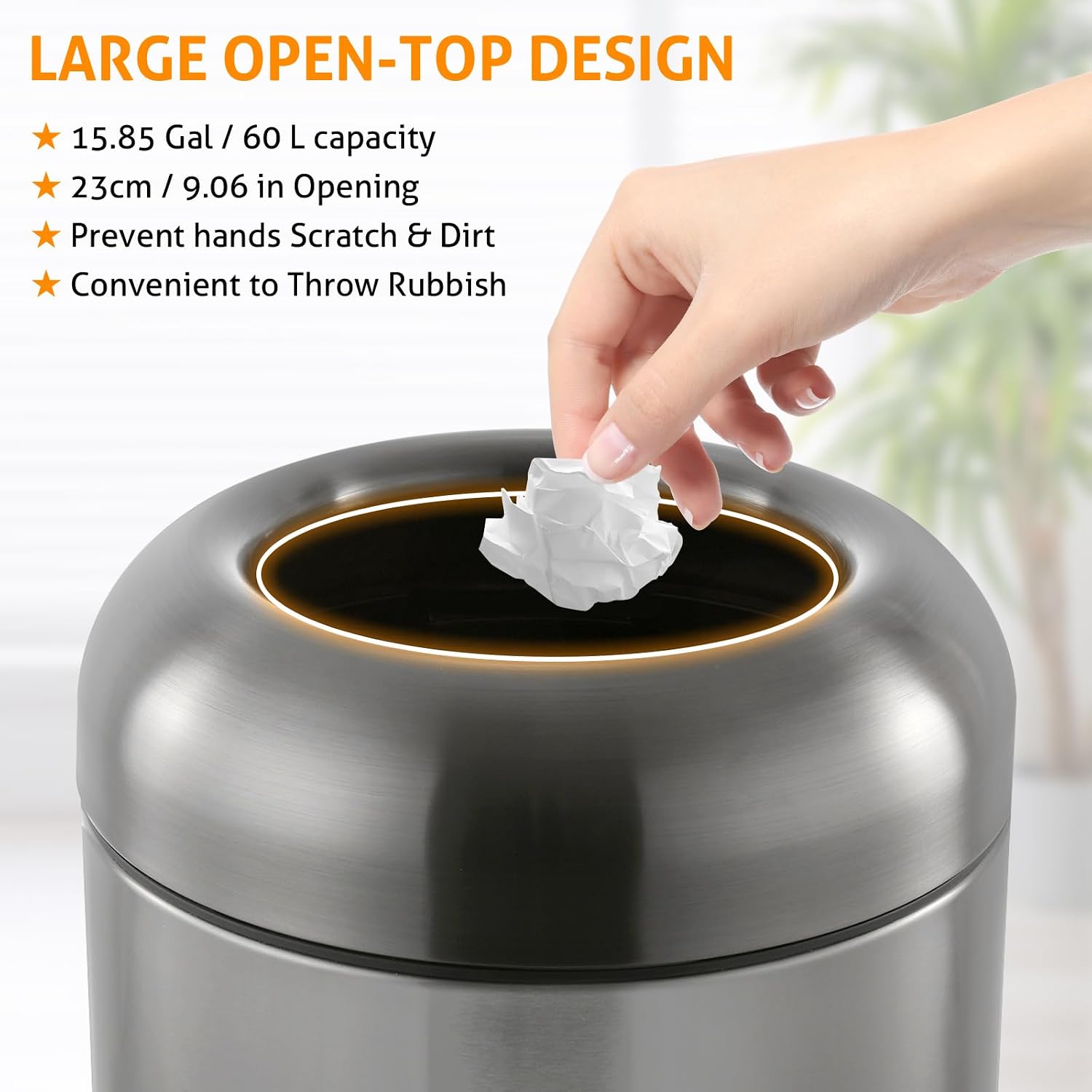 Cubo de basura comercial grand - Commercial Kitchen Trash Can reseña y precio
