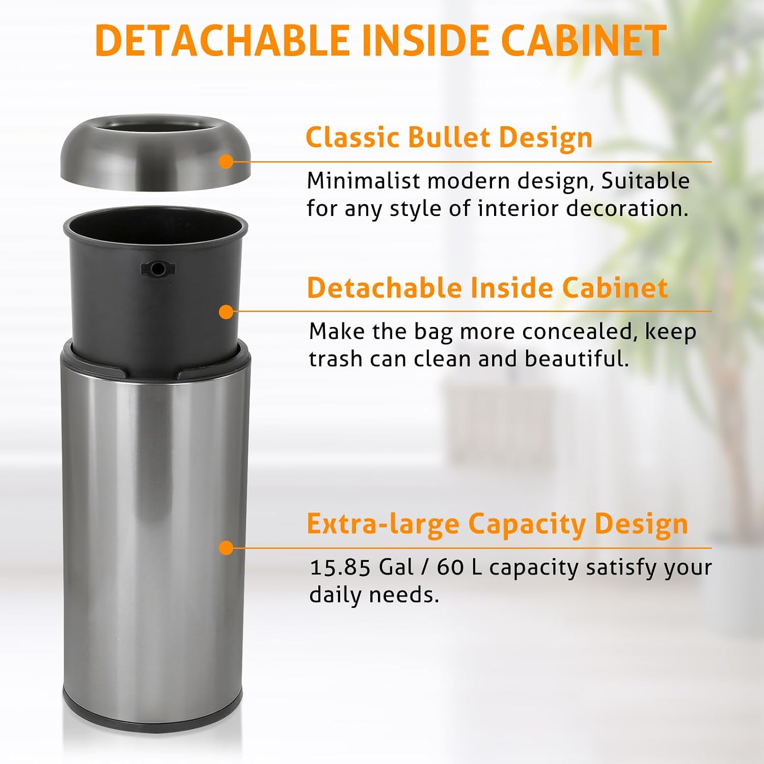 Cubo de basura comercial grand - Commercial Kitchen Trash Can reseña y precio