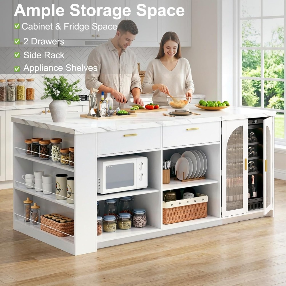 Isla de Cocina Grande de 71' c - Commercial Kitchen Island reseña y precio
