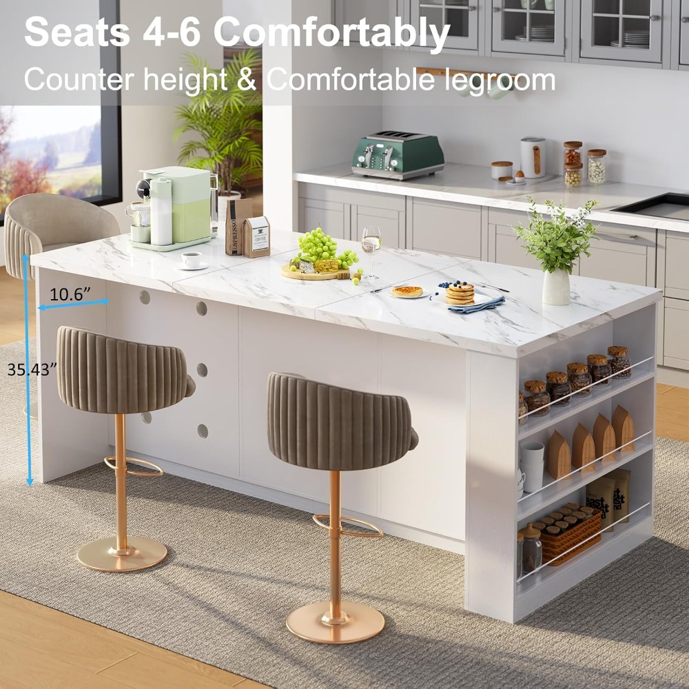 Isla de Cocina Grande de 71' c - Commercial Kitchen Island reseña y precio
