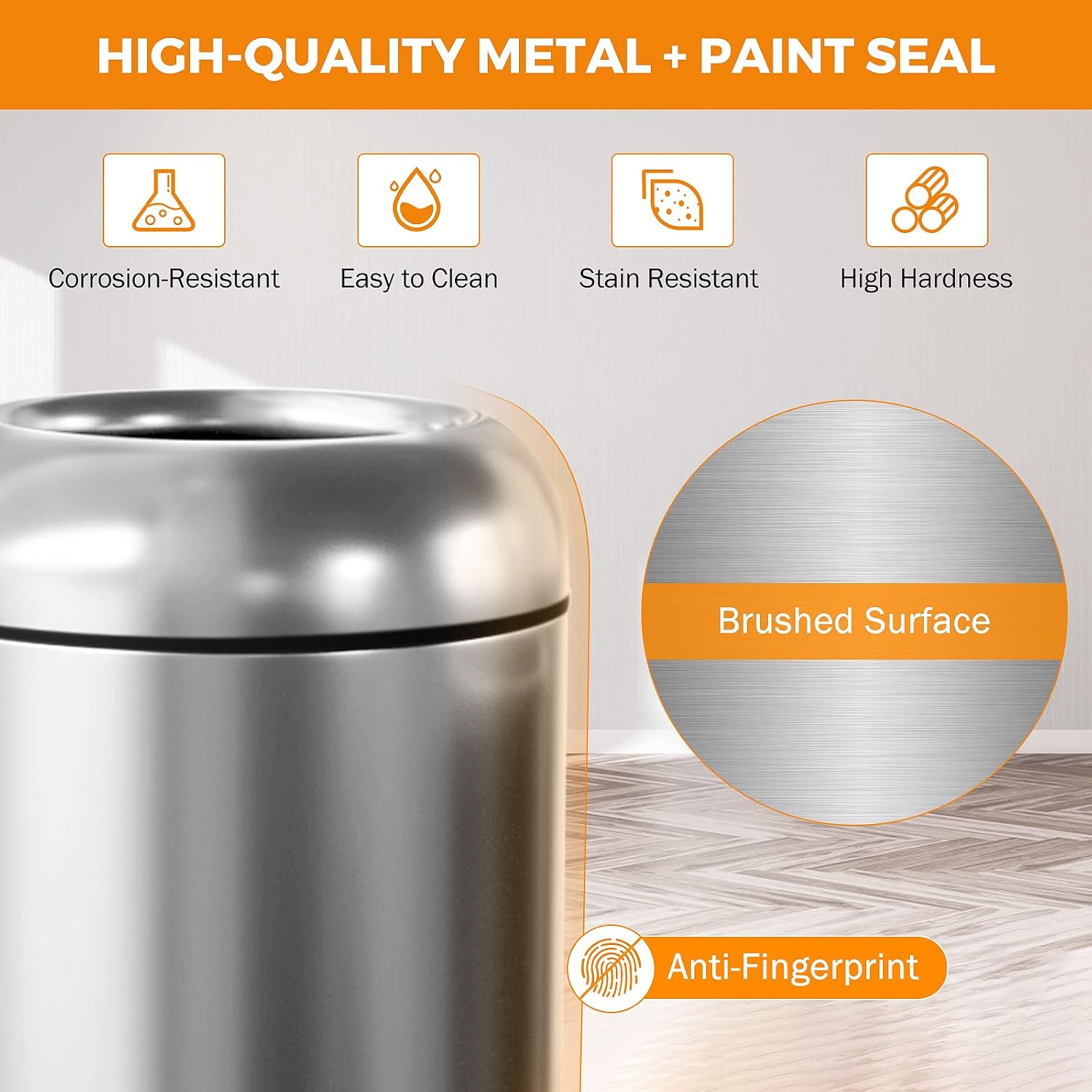 Cubo de basura metálico de ace - Commercial Kitchen Trash Can reseña y precio