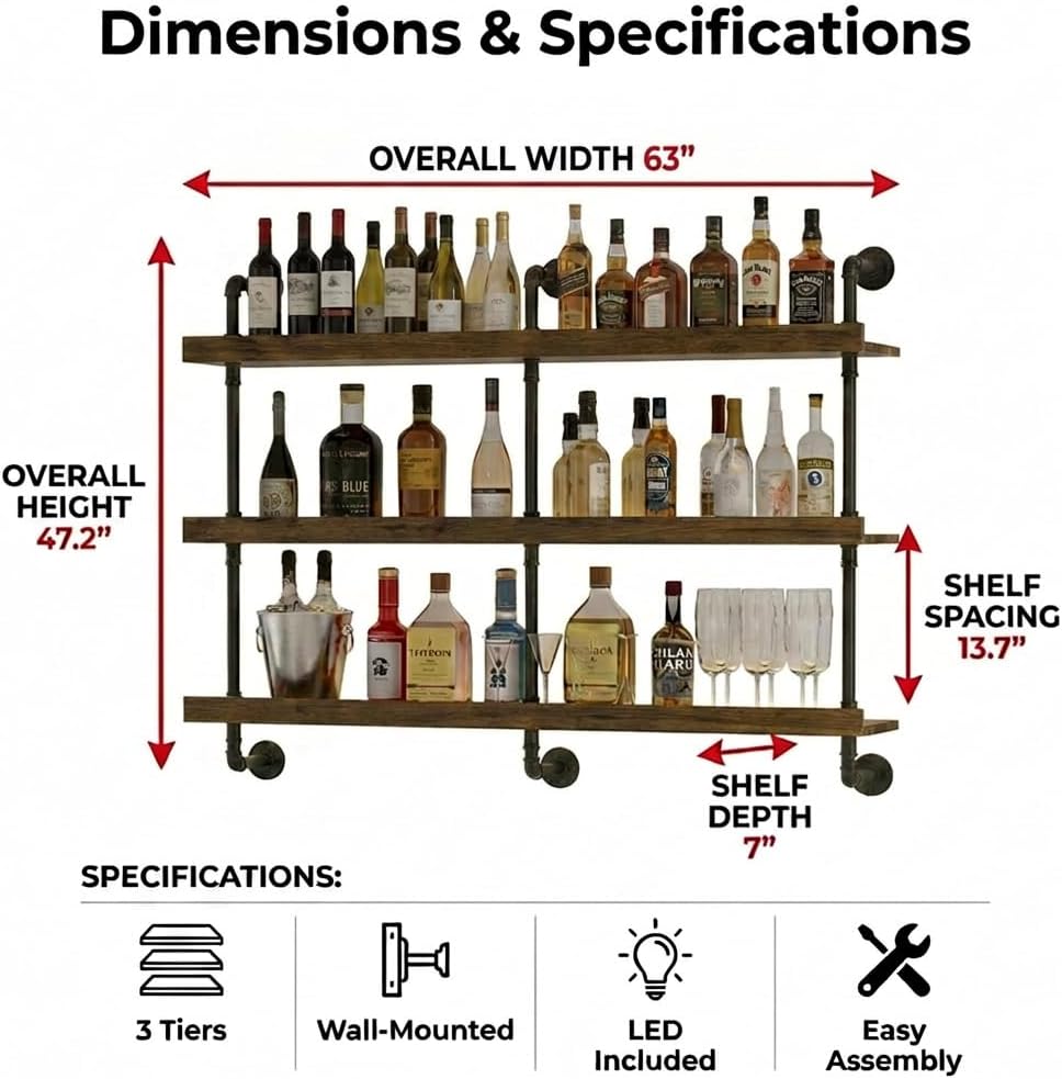 Estante para vinos montado en  - Commercial Kitchen Lighting reseña y precio
