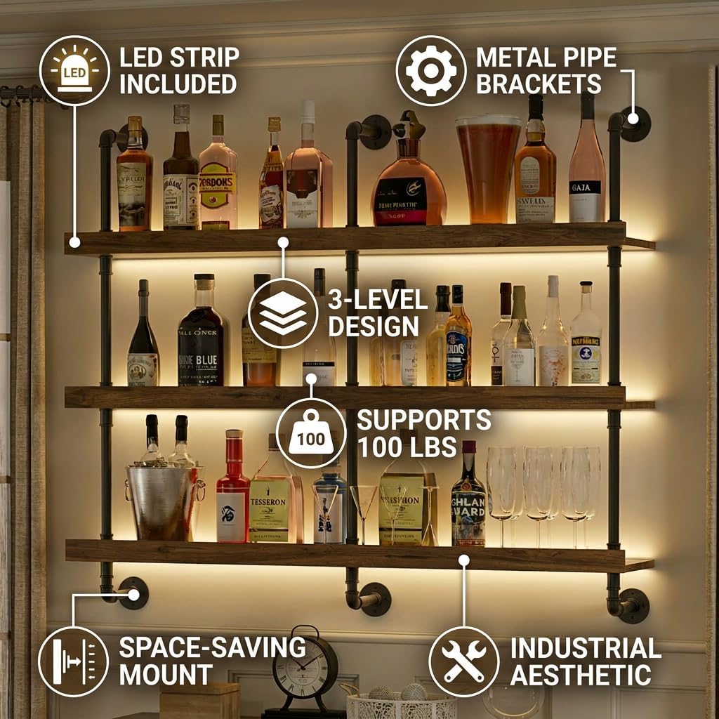 Estante para vinos montado en  - Commercial Kitchen Lighting reseña y precio