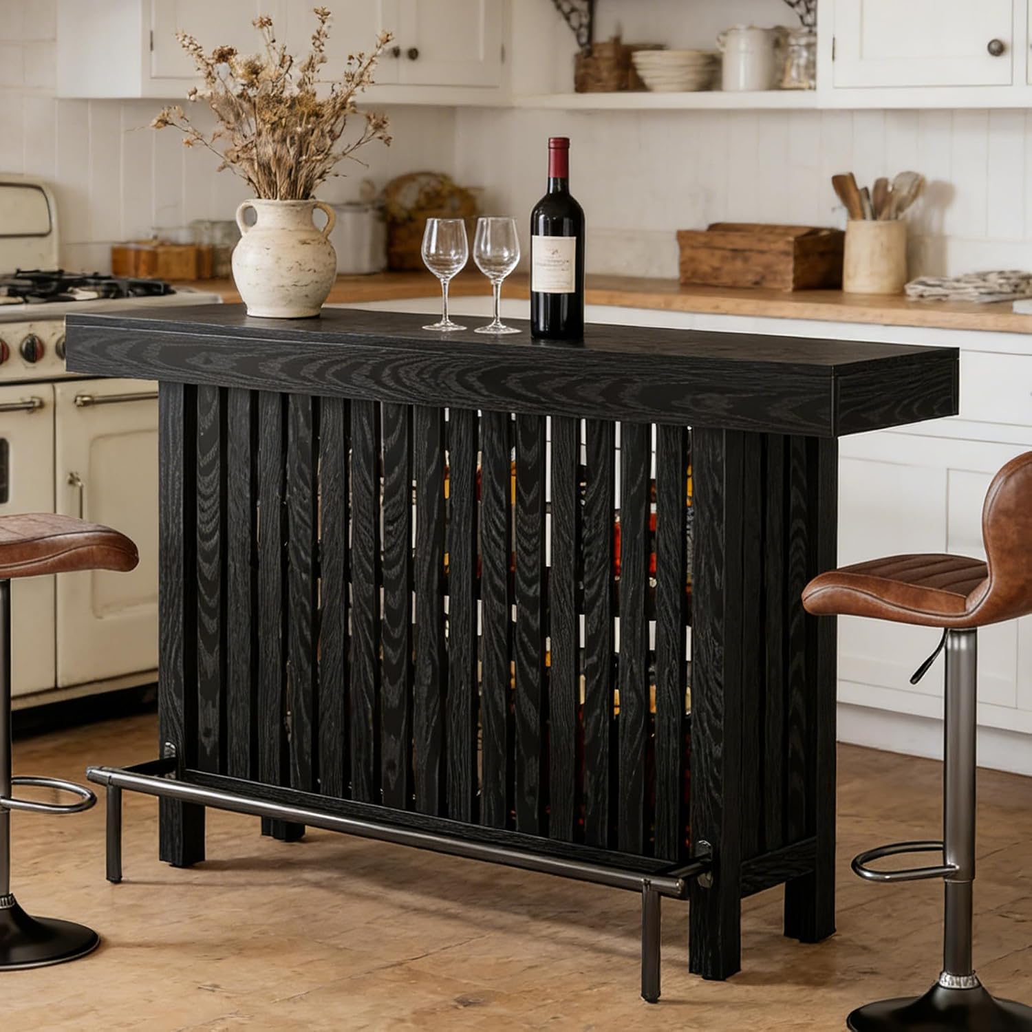 Mesa de Bar con Reposapiés, Mu - Commercial Kitchen Island reseña y precio